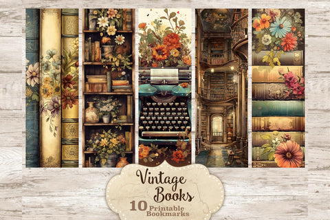 Vintage Book Bookmarks | Ephemera Printable SVG GlamArtZhanna 