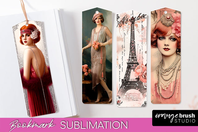 Vintage Bookmark Sublimation - Scrapbook Bookmarks 4 PNG Sublimation OrangeBrushStudio 