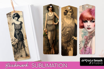 Vintage Bookmark Sublimation - Scrapbook Bookmarks 4 PNG Sublimation OrangeBrushStudio 