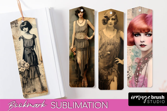 Vintage Bookmark Sublimation - Scrapbook Bookmarks 4 PNG Sublimation OrangeBrushStudio 
