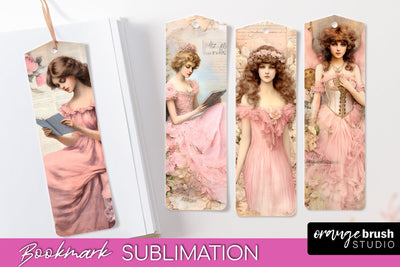 Vintage Bookmark Sublimation - Scrapbook Bookmarks 4 PNG Sublimation OrangeBrushStudio 