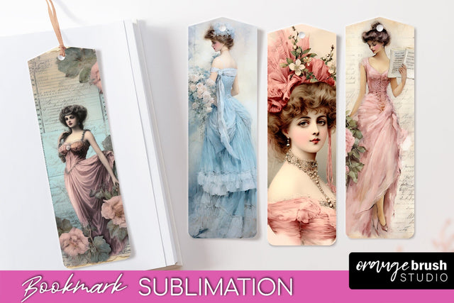Vintage Bookmark Sublimation - Scrapbook Bookmarks 4 PNG Sublimation OrangeBrushStudio 