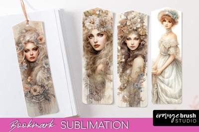 Vintage Bookmark Sublimation - Scrapbook Bookmarks 4 PNG Sublimation OrangeBrushStudio 