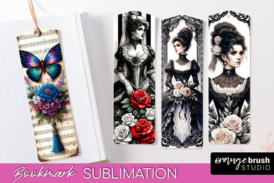 Vintage Bookmark Sublimation - Scrapbook Bookmarks 4 PNG Sublimation OrangeBrushStudio 