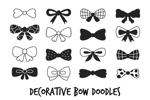 Vintage Bow Doodles PNG Clipart Sublimation Rin Green 
