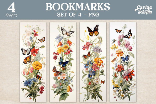 Vintage Butterflies Bookmarks Sublimation Carla C Designs 