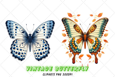 Vintage Butterfly Sublimation Clipart Sublimation FloridPrintables 