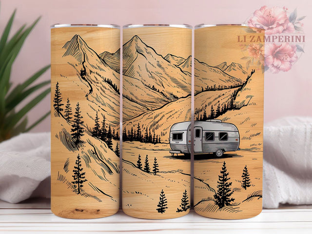 Vintage Camping Adventure Tumbler Wrap, Retro Camping Sublimation, 20Oz Camp Cup Wrap, Rustic Camper Drinkware, Outdoor Adventure Tumbler, Wilderness Sublimation Design Sublimation Li Zamperini 