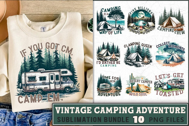 Vintage Camping Sublimation Bundle Sublimation Shetara Begum 