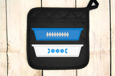 Vintage Casserole Dish Duo Applique Embroidery Embroidery/Applique DESIGNS Risa Rocks It 