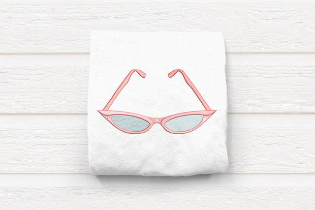 Vintage Cat Eye Glasses Embroidery Embroidery/Applique DESIGNS Designed by Geeks 