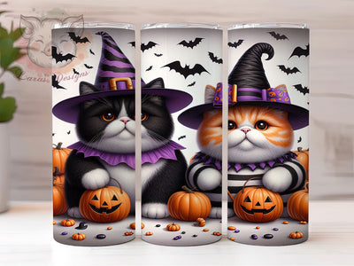 Vintage Cat Retro Spooky Halloween Tumbler, Halloween Tumbler, Cute Kitty, Retro Wrap, Spooky Design, Sublimation Cup, 20Oz Tumbler Sublimation Lara' s Designs 