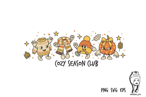 Vintage character cozy seaso club SVG dadan_pm 