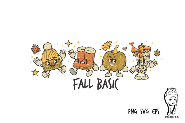 Vintage character cute fall basic SVG dadan_pm 