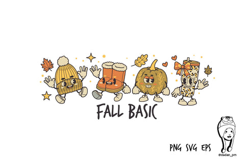 Vintage character cute fall basic SVG dadan_pm 
