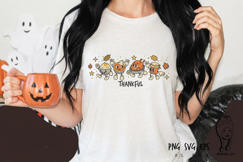 Vintage character fall cute food thanksgiving SVG dadan_pm 