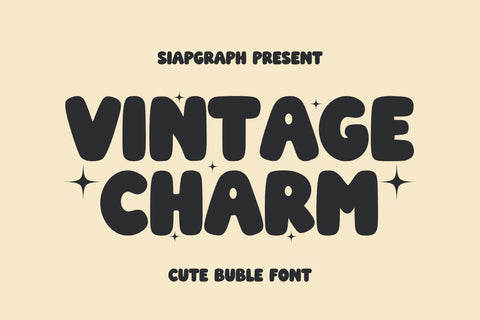 Vintage Charm - Retro Bubble Font Font Masyafi Studio 