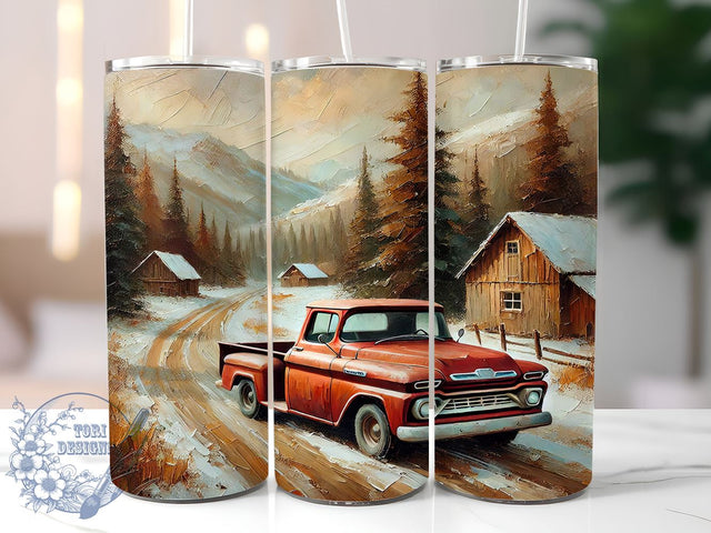 Vintage Chevy Truck 20oz Tumbler Wrap, Truck Lover Tumbler, 20oz Tumbler Wrap, Sublimation Tumbler, Vintage Truck Tumbler, Personalized Tumbler, Automotive Tumbler Sublimation ToriDesigns 