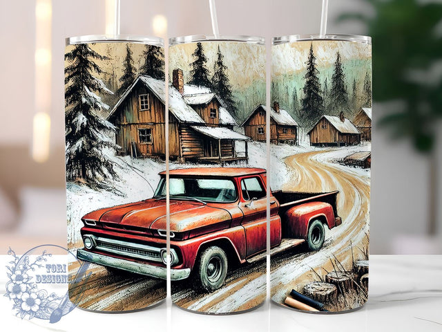 Vintage Chevy Truck 20oz Tumbler Wrap, Truck Lover Tumbler, 20oz Tumbler Wrap, Sublimation Tumbler, Vintage Truck Tumbler, Personalized Tumbler, Automotive Tumbler Sublimation ToriDesigns 