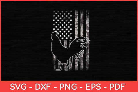 Vintage Chicken Camo American Flag Patriotic Farmer Svg Design SVG artprintfile 