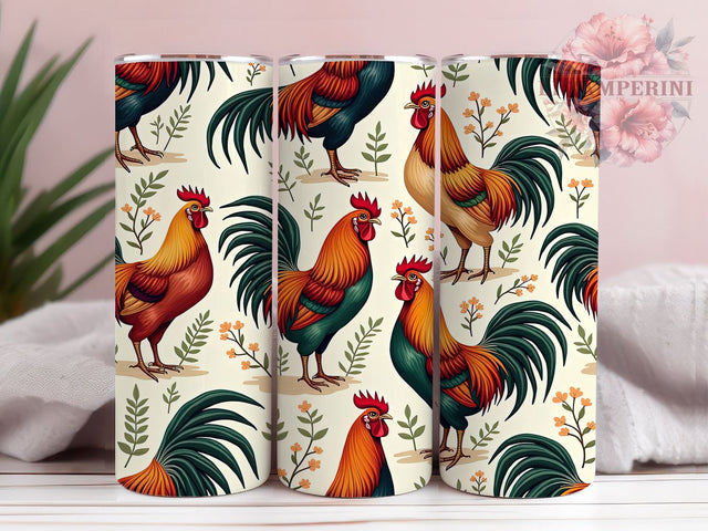 Vintage Chicken Farmhouse Country 20oz Tumbler Wrap, Country Style Gift, Rustic Farm Art, Chicken Lover Gift, Sublimation Design Sublimation Li Zamperini 