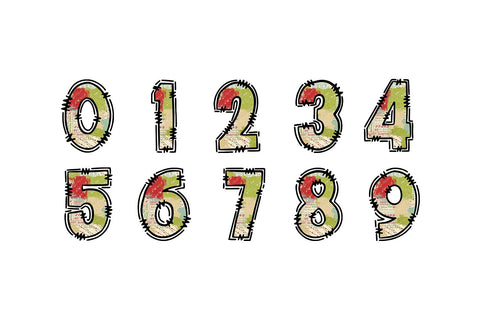Vintage Christmas Alphabet PNG, Holiday Patchwork Doodle Sublimation BijouBay 