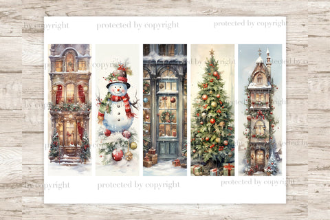 Vintage Christmas Bookmarks Printable | Bookmark Sheet SVG GlamArtZhanna 