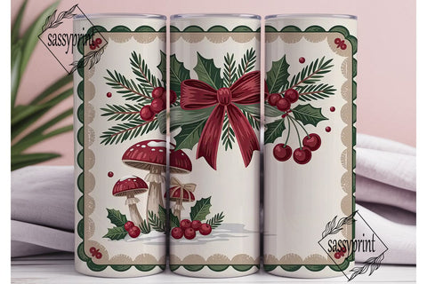 Vintage Christmas Cheer 20oz Tumbler Sublimation sassyprint 
