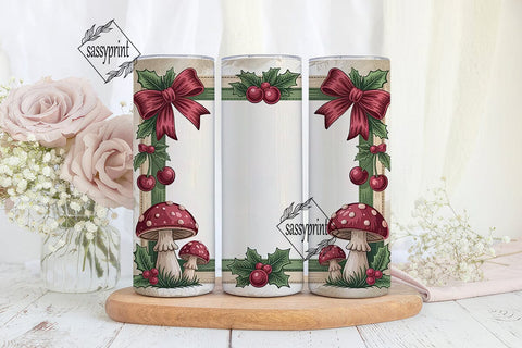 Vintage Christmas Cheer 20oz Tumbler Sublimation sassyprint 