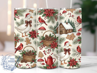 Vintage Christmas Geese 20oz Tumbler, Christmas Geese, Vintage Geese PNG, Geese Tumbler PNG, Vintage Xmas Geese, Christmas Geese PNG, Geese Tumbler Wrap, 20oz Tumbler Wrap Sublimation ToriDesigns 