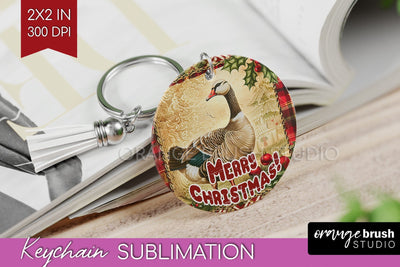 Vintage Christmas Keychain PNG - Xmas Keychain Sublimation Sublimation OrangeBrushStudio 