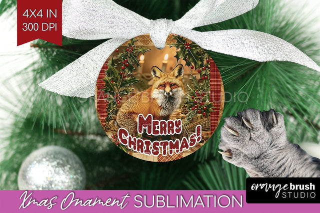 Vintage Christmas Ornament PNG - Retro Xmas Sublimation Sublimation OrangeBrushStudio 