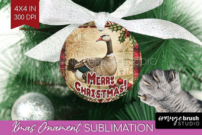 Vintage Christmas Ornament PNG - Retro Xmas Sublimation Sublimation OrangeBrushStudio 