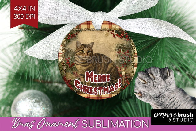 Vintage Christmas Ornament PNG - Retro Xmas Sublimation Sublimation OrangeBrushStudio 