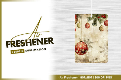 Vintage christmas ornaments and fir tree branches Sublimation Regulrcrative 