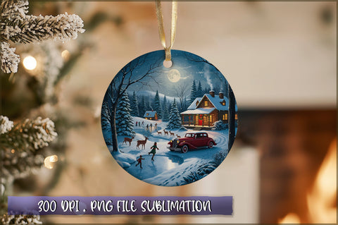 Vintage Christmas Ornaments Clipart PNG Sublimation Shetara Begum 