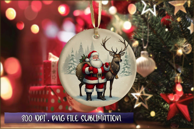 Vintage Christmas Ornaments Clipart PNG Sublimation Shetara Begum 