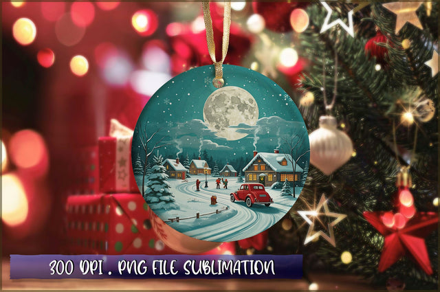 Vintage Christmas Ornaments Clipart PNG Sublimation Shetara Begum 