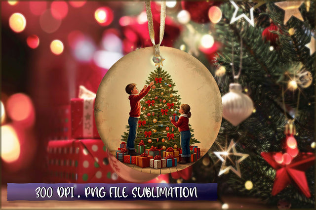 Vintage Christmas Ornaments Clipart PNG Sublimation Shetara Begum 