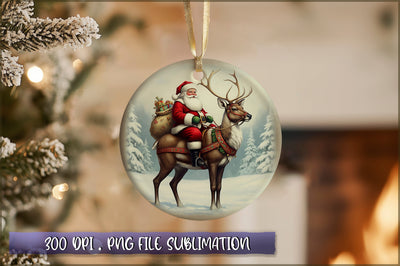 Vintage Christmas Ornaments Clipart PNG Sublimation Shetara Begum 