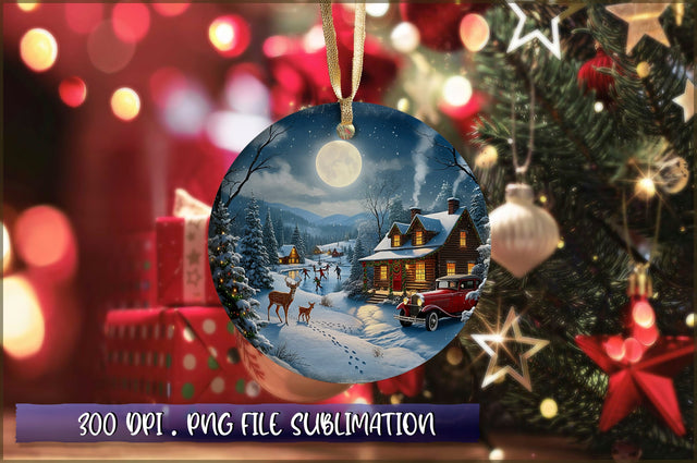 Vintage Christmas Ornaments Clipart PNG Sublimation Shetara Begum 