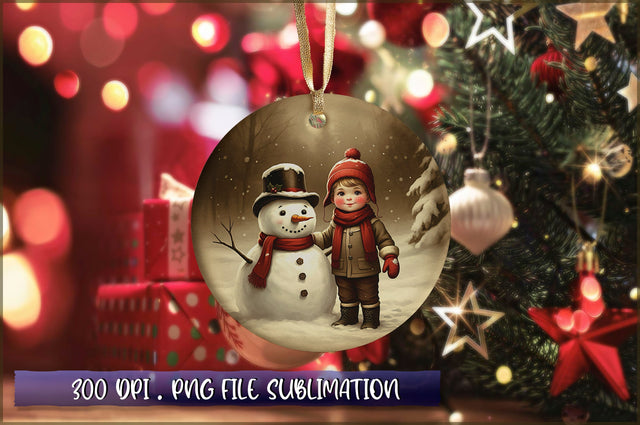 Vintage Christmas Ornaments Clipart PNG Sublimation Shetara Begum 