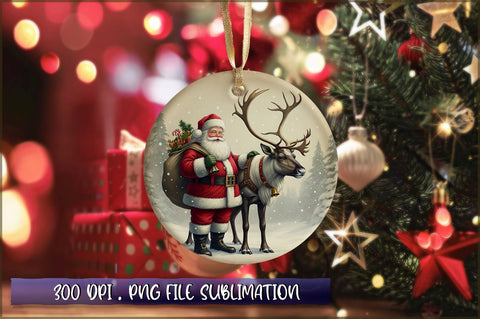 Vintage Christmas Ornaments Clipart PNG Sublimation Shetara Begum 