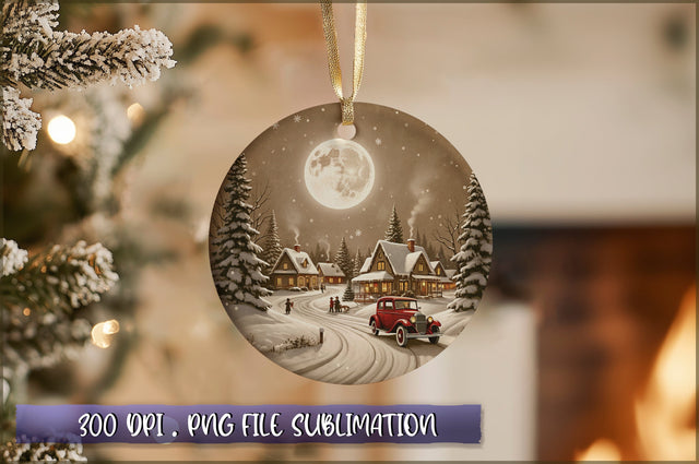 Vintage Christmas Ornaments Clipart PNG Sublimation Shetara Begum 