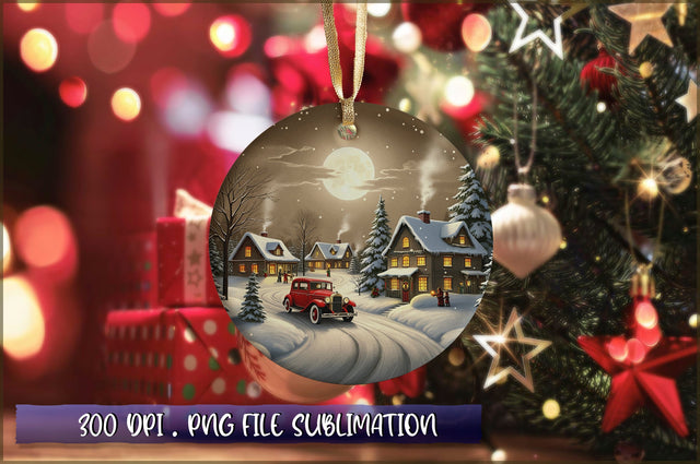 Vintage Christmas Ornaments Clipart PNG Sublimation Shetara Begum 