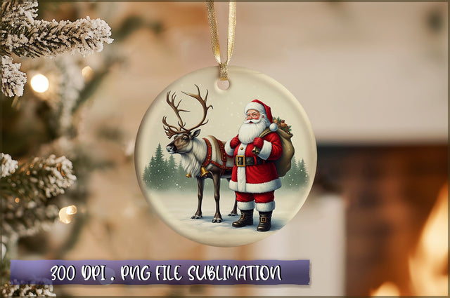 Vintage Christmas Ornaments Clipart PNG Sublimation Shetara Begum 