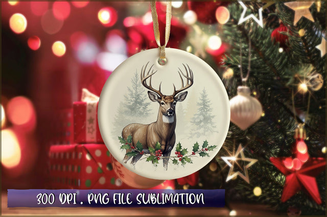 Vintage Christmas Ornaments Clipart PNG Sublimation Shetara Begum 