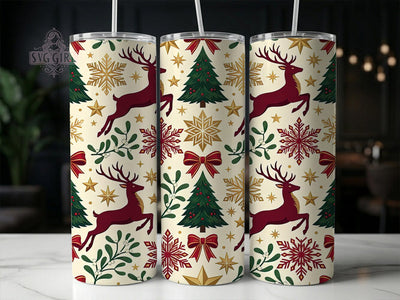 Vintage Christmas Reindeer 20oz Tumbler, Vintage Christmas, Christmas Reindeer, Reindeer Tumbler, Vintage Reindeer, Reindeer Tumbler PNG, Vintage Xmas PNG, 20oz Tumbler Wrap Sublimation SvggirlplusArt 