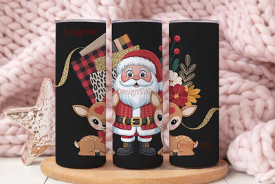Vintage Christmas Santa 20oz Tumbler Sublimation DesignSVG 