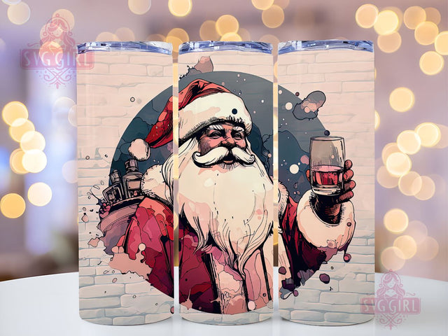 Vintage Christmas Santa Claus Tumbler Wrap, 20 oz Skinny Tumbler Sublimation Design, Instant Digital Download PNG, Holiday Tumbler Wrap Sublimation SvggirlplusArt 